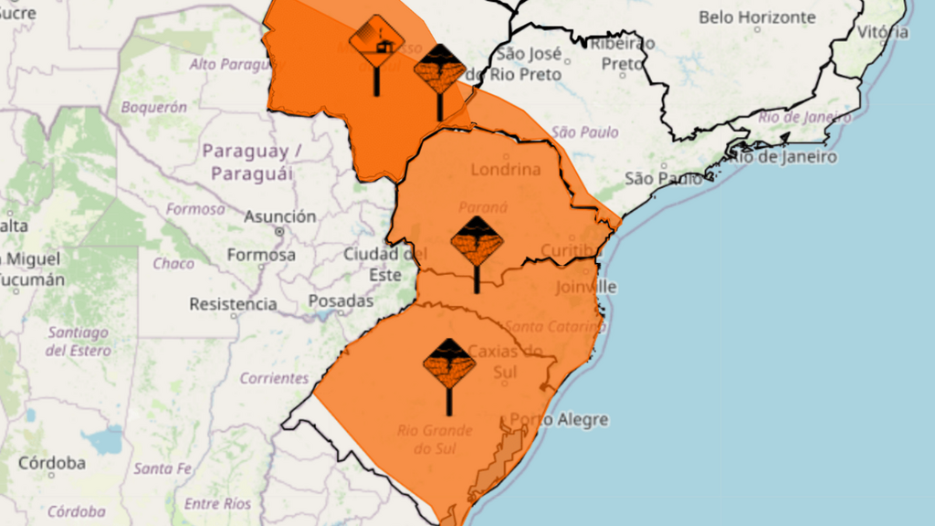 Fim de semana terá mudança no tempo e alerta laranja para Santa Catarina
